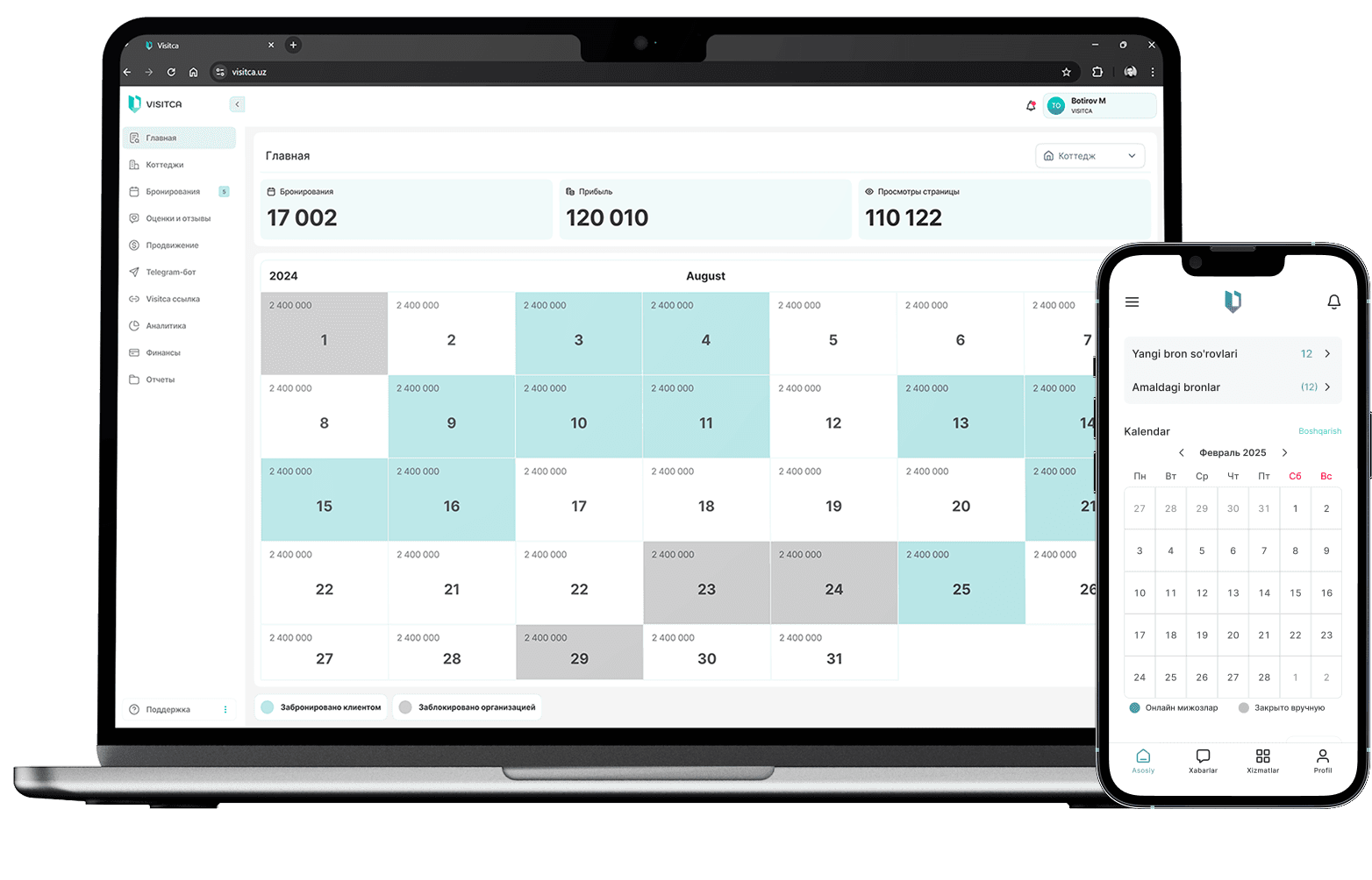 dashboard and phone apps